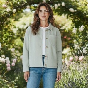 Levi's Harper Wool‎ Shortie Jacket Seafoam Green Women XS New